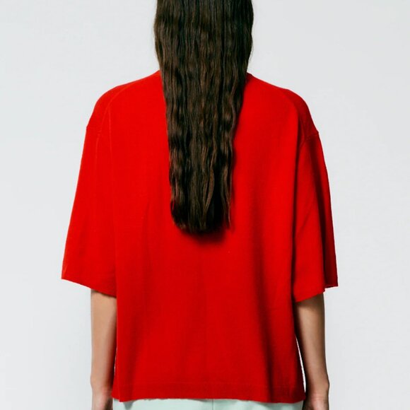 Tibi Featherweight Cashmere Oversized Easy T-Shirt - Picture 2 of 7